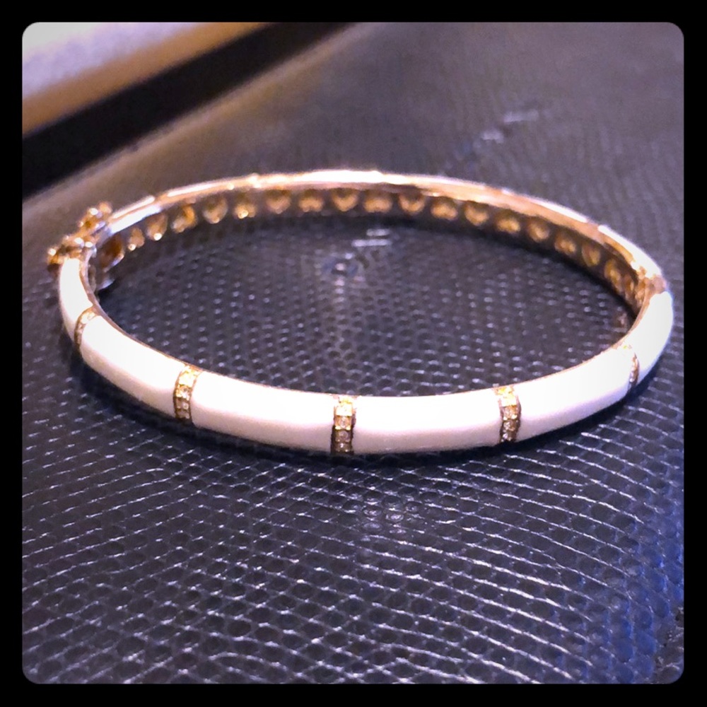 Lauren G Adam goldstone colored enamel bangle